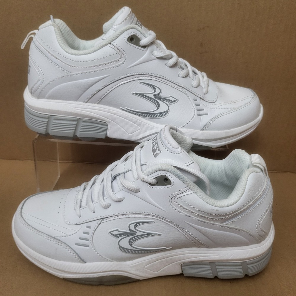 Gravity Defyer (Size 8) Extora II Athletic Shoes Womens  White Leather Lace Up